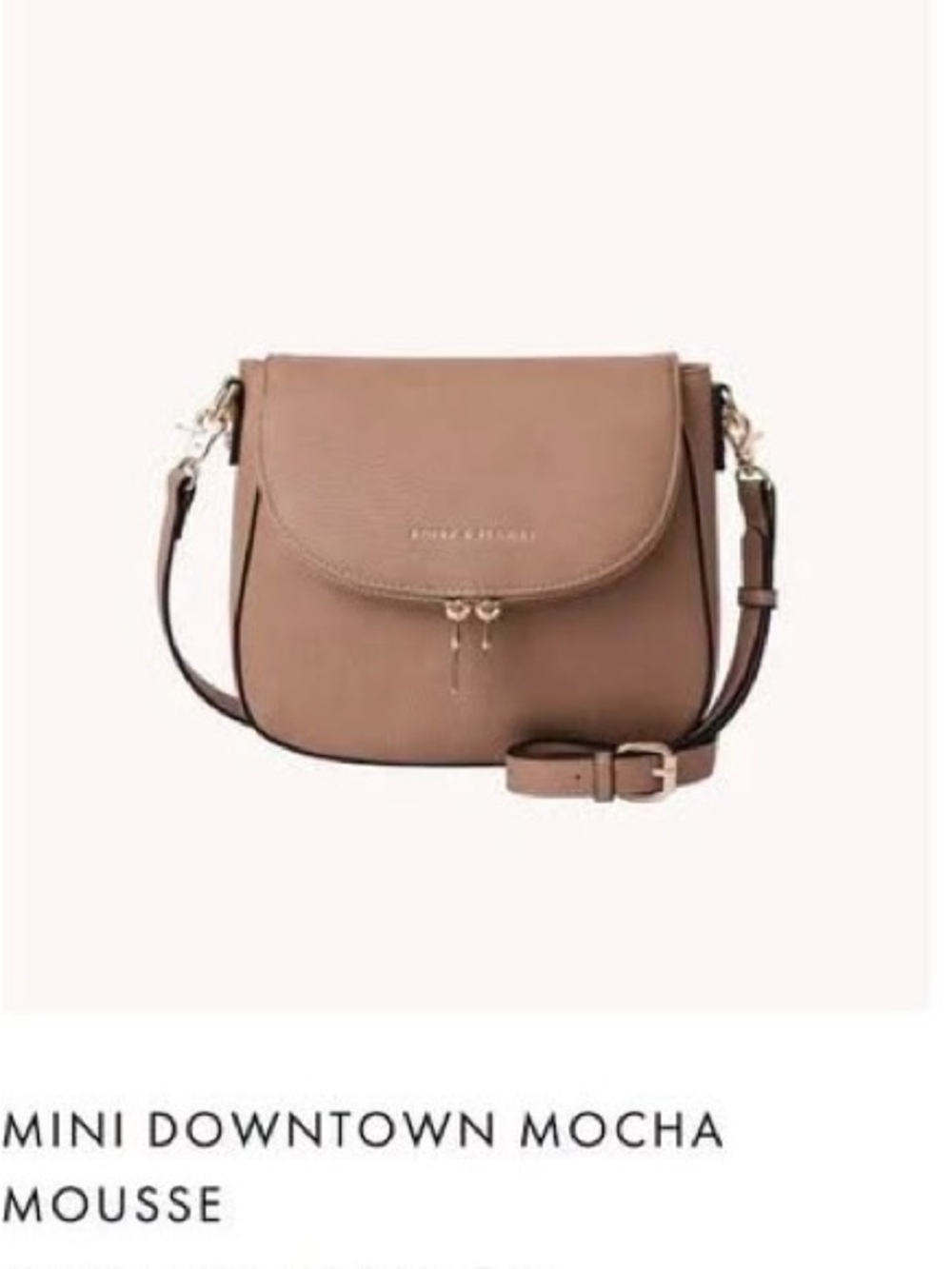 ISO:  poppy & peonies Mini Downtown Mocha Mousse Crossbody Bag